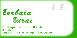 borbala burai business card